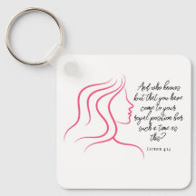 Esther 4:14 Bibel Verse Rosa Silhouette