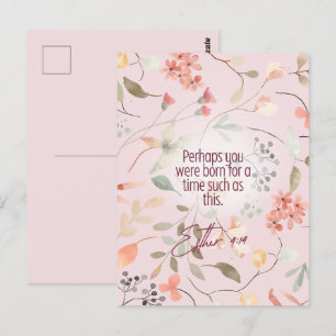Esther 4:14 Bibelvers Kunst Postkarte