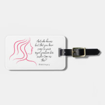 Esther 4:14 Bibelvers Pink Silhouette