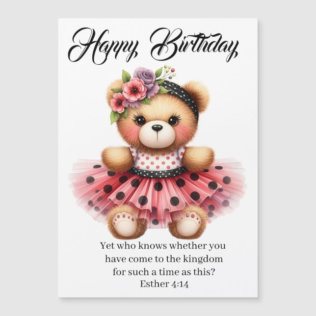 Esther 4:14 Birthday Card Magnetkarte (Vorderseite)