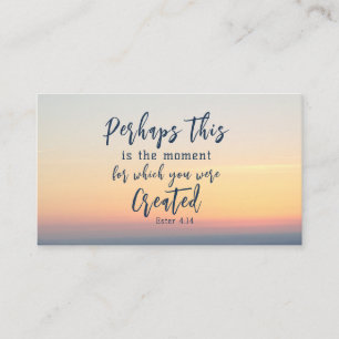 Esther 4:14 Vielleicht ist dies die Zeit der Bibel Visitenkarte