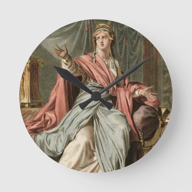 Esther, Anzug für 'Esther', Jean Racine, Bruder Runde Wanduhr (Vorderseite)