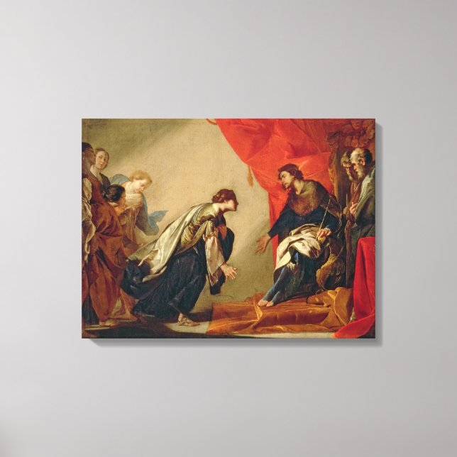 Esther vor Ahasuerus, c.1645-50 (Öl auf ca. Leinwanddruck (Vorderseite)