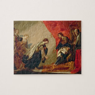 Esther vor Ahasuerus, c.1645-50 (Öl auf Ca Puzzle