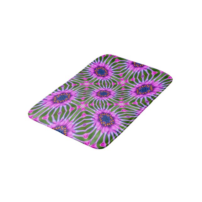 Esthetic Daisy Pattern Badematte (Schrägansicht)