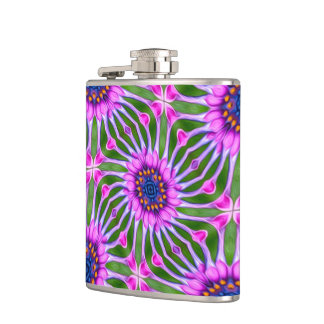 Esthetic Daisy Pattern Flachmann