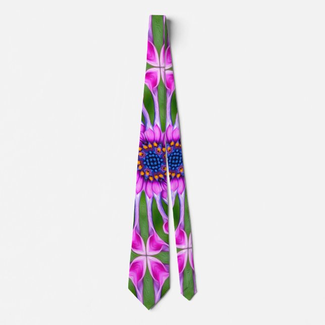 Esthetic Daisy Pattern Krawatte (Vorderseite)