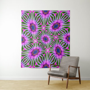Esthetic Daisy Pattern Wandteppich