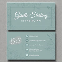 Esthetician Aquamarin Floral Line Art Modernes Dre