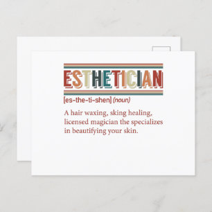 Esthetician Definition Retro Esthetician Postkarte
