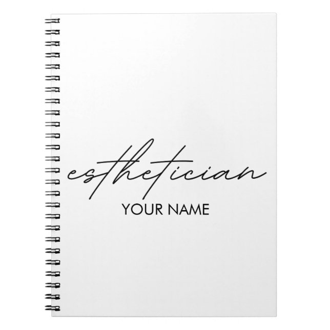 Esthetician Notebook - Personalized Gift Notizblock (Vorderseite)
