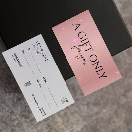 Esthetician Rose Gold Certificate Geschenkkarte Feiertagskarte