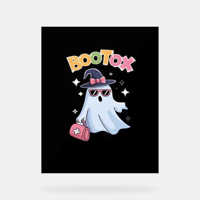 Esthetiker Botox Halloween ästhetische Krankenschw Acrylschild (Vorderseite)