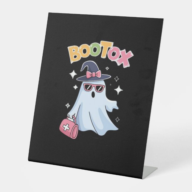 Esthetiker Botox Halloween ästhetische Krankenschw Sockelschild (Vorderseite)