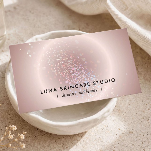 Esthetiker Celestial Glow Blush Pink Luxus Visitenkarte (Von Creator hochgeladen)