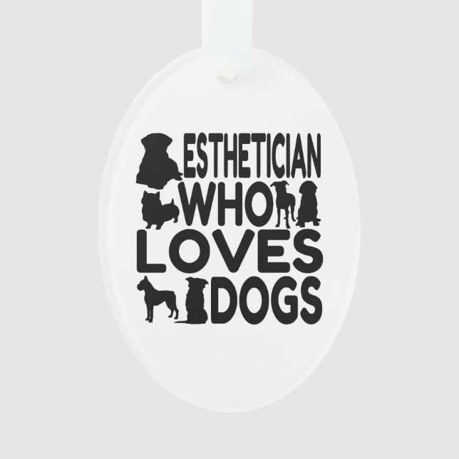 Esthetiker, der Hunde Liebe Ornament (Vorderseite)