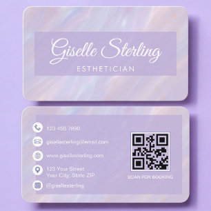 Esthetiker Schillernder QR-Code Professional Visitenkarte