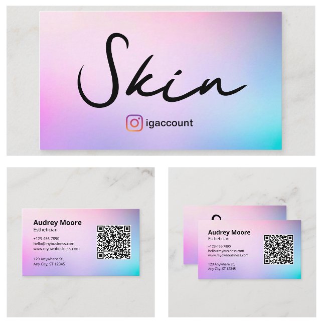 Esthetische Dienste Visitenkarte (Esthetician Services Business Card
)