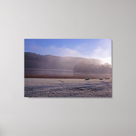 Esthwiate Water Winter Holiday Card Leinwanddruck