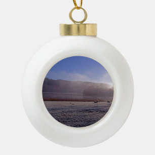 Esthwiwater Winter Holiday Card Poster Foto B Keramik Kugel-Ornament