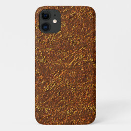 Estilo alvenaria rústica marrom e tom dourado Case-Mate iPhone hülle