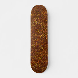 Estilo alvenaria rústica marrom e tom dourado skateboard