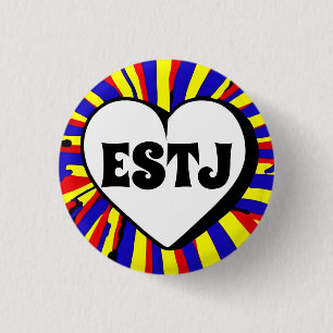 ESTJ MBTI 3 Cm Runder Abzeichen Button
