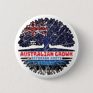 Estland Australien Tree Roots Button