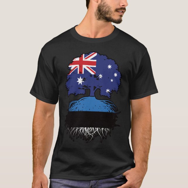 Estland Australien Tree Roots T-Shirt (Vorderseite)