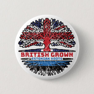 Estland British UK Treots Flag Button
