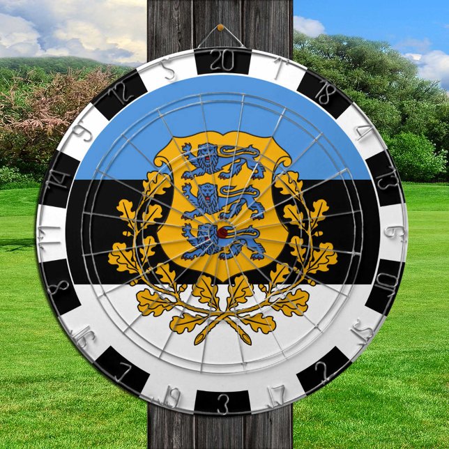 Estland Dartboard & Estonian Flag / Spielbrett Dartscheibe (Von Creator hochgeladen)