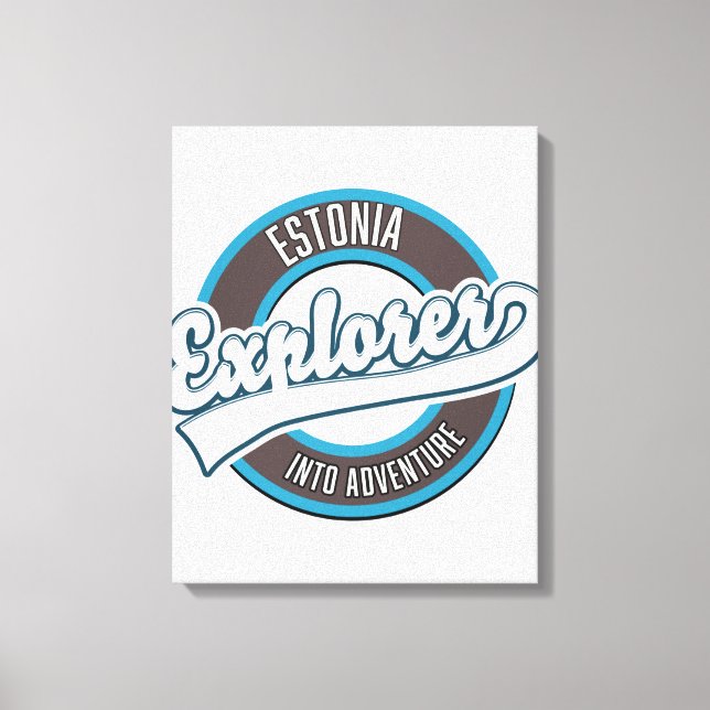 Estland Explorer ins Abenteuer Leinwanddruck (Vorderseite)