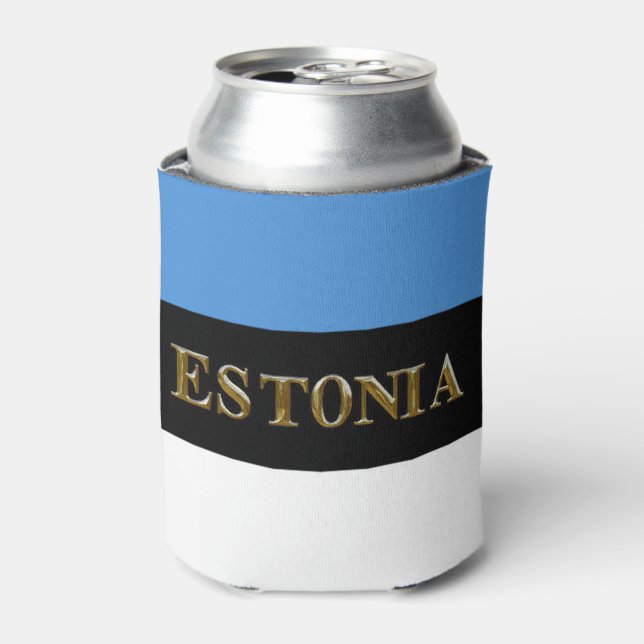 ESTLAND FLAG CAN COOLER DOSENKÜHLER (Kanne Vorderseite)