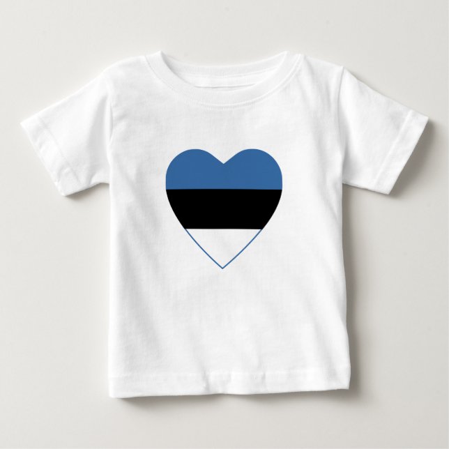 Estland Flag Herz T - Shirt (Vorderseite)