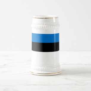 Estland-Flagge Bierglas