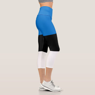 Estland-Flagge Capri Leggings