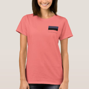 Estland-Flagge + Karten-T - Shirt