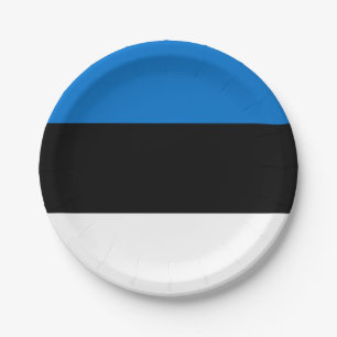 Estland-Flagge Pappteller