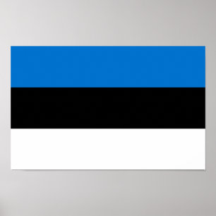 Estland-Flagge Poster