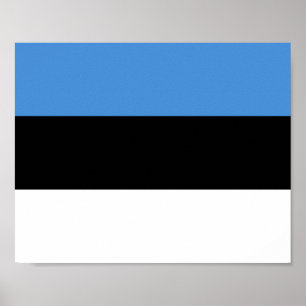Estland-Flagge Poster