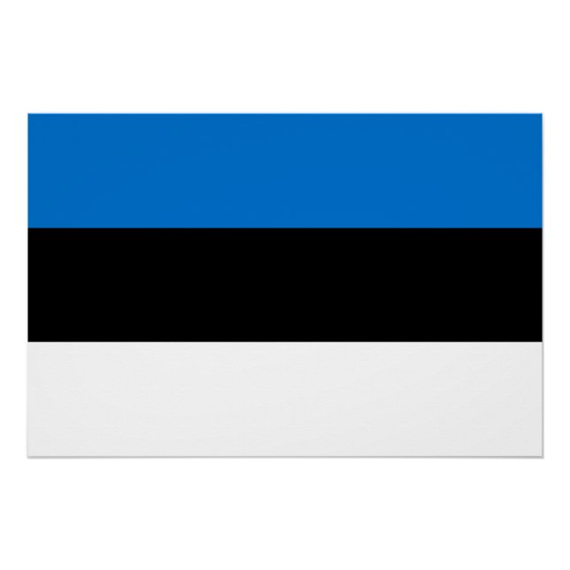 Estland-Flagge Poster (Vorderseite)