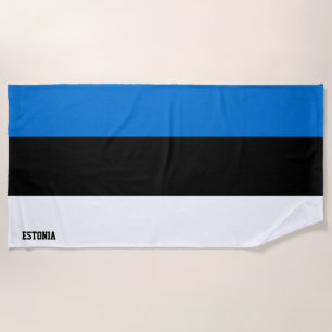 Estland-Flagge Prächtig Patriotisch Strandtuch