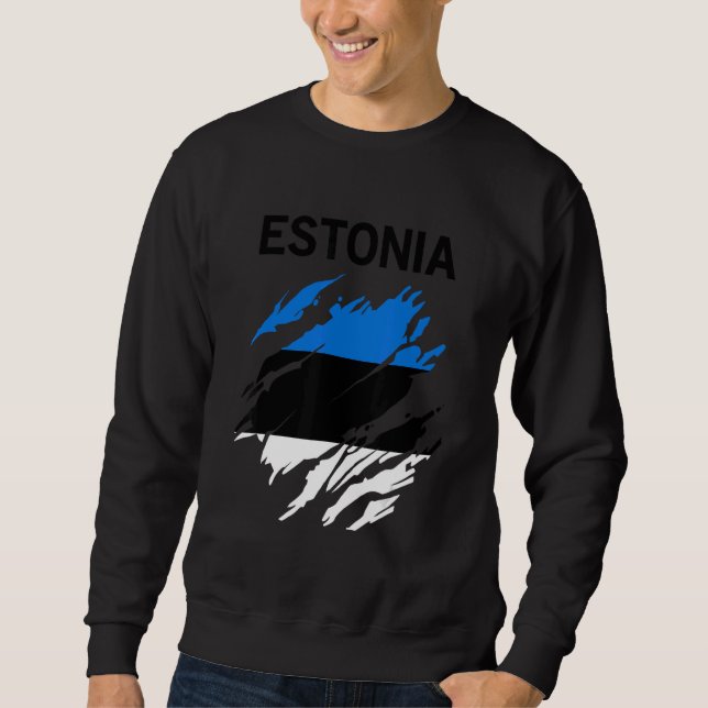 Estland-Flagge Sweatshirt (Vorderseite)