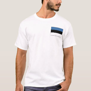 Estland - Flaggen- und Kartenzeichen-T - Shirt