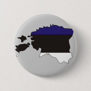 Estland-Flaggenkarte Button