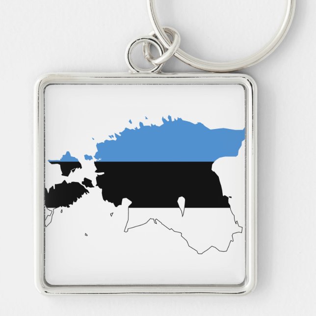 Estland Flaggenplan EE Schlüsselanhänger (Vorne)