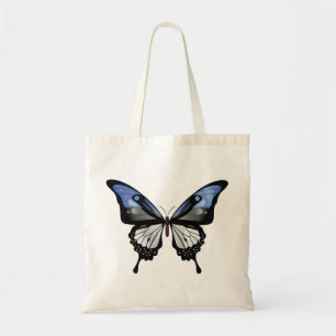 Estland Frack Butterfly Flag Aufkleber Tragetasche