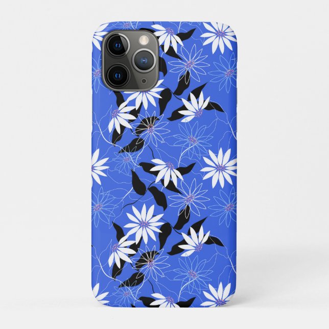Estland iPhone Fall. Blaue Blumenfarben Case-Mate iPhone Hülle (Rückseite)