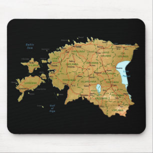 Estland-Karte Mousepad
