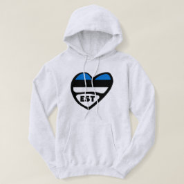 Estland Ländercode Flaggenherz, EST Hoodie